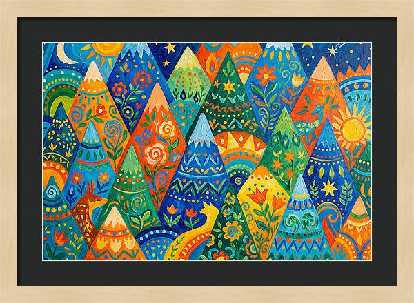 Majestic Peaks In Abstract Form