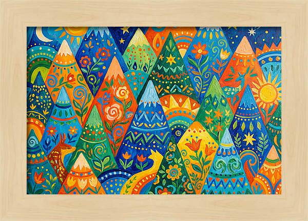 Majestic Peaks In Abstract Form