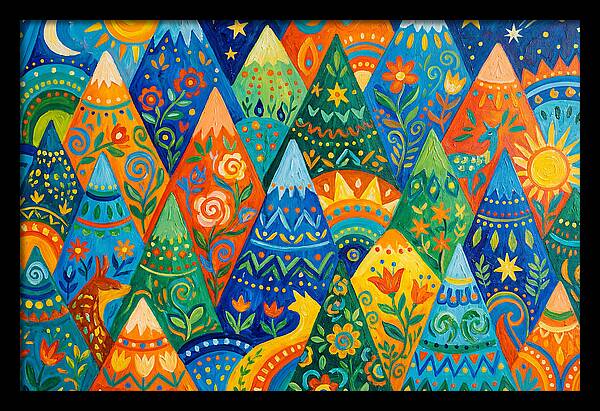 Majestic Peaks In Abstract Form