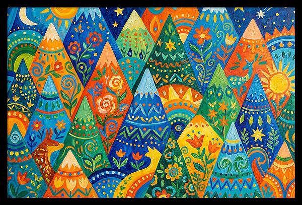 Majestic Peaks In Abstract Form