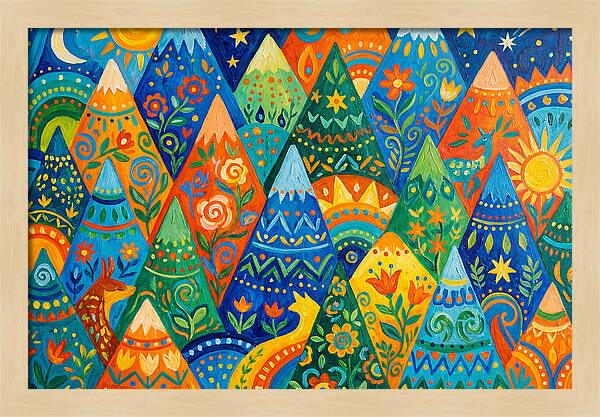 Majestic Peaks In Abstract Form