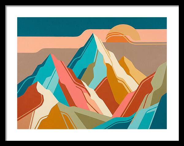 Majestic Peaks In Abstract Harmony