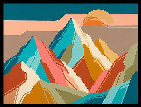 Majestic Peaks In Abstract Harmony