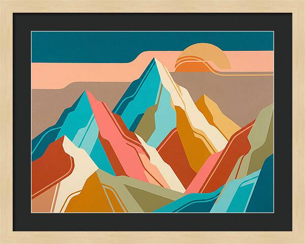 Majestic Peaks In Abstract Harmony