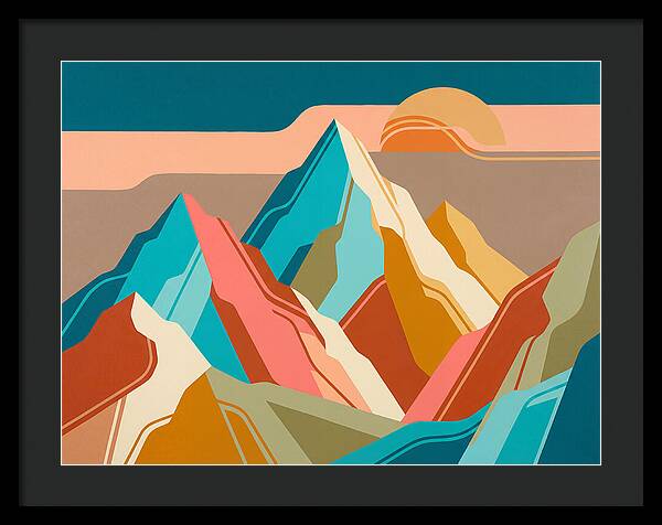 Majestic Peaks In Abstract Harmony
