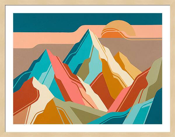 Majestic Peaks In Abstract Harmony