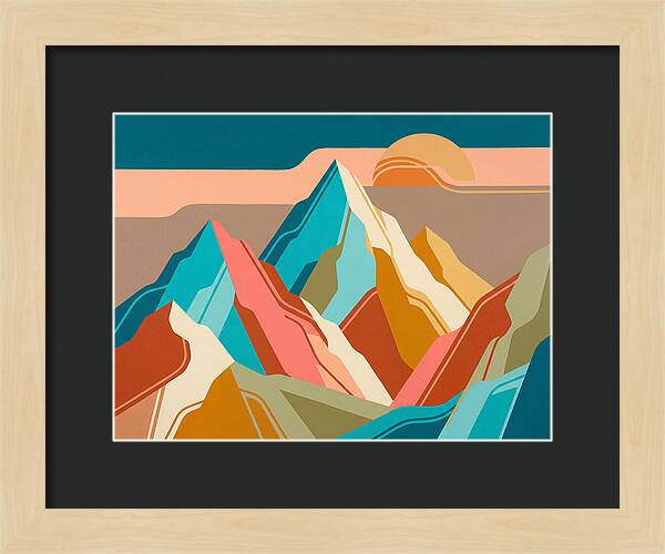 Majestic Peaks In Abstract Harmony