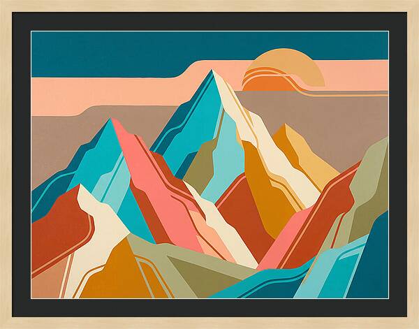 Majestic Peaks In Abstract Harmony