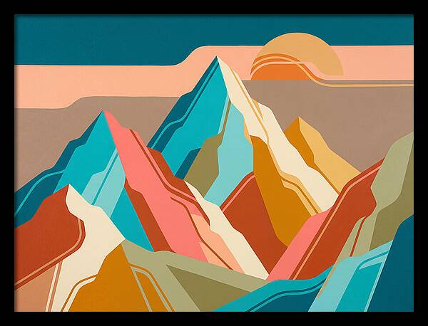 Majestic Peaks In Abstract Harmony