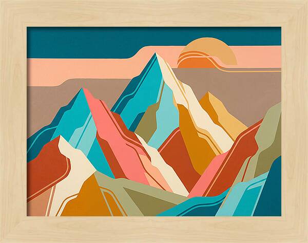 Majestic Peaks In Abstract Harmony