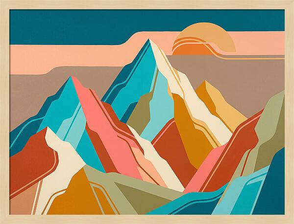 Majestic Peaks In Abstract Harmony
