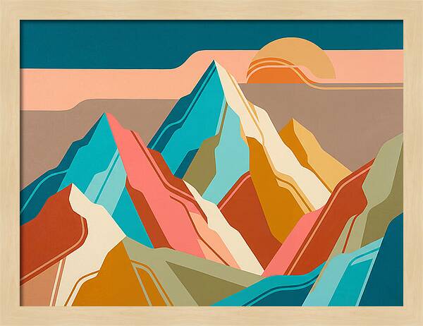 Majestic Peaks In Abstract Harmony