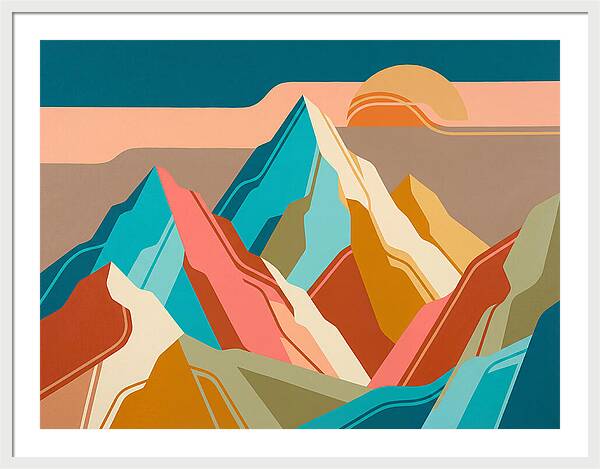 Majestic Peaks In Abstract Harmony