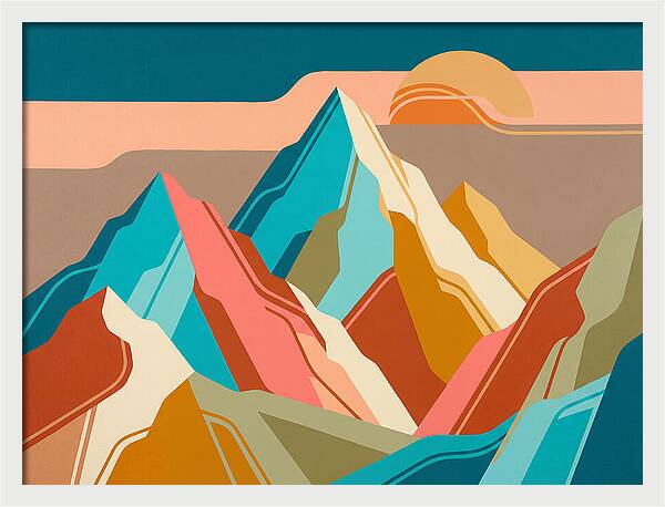 Majestic Peaks In Abstract Harmony