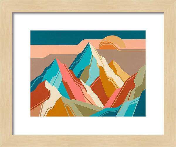 Majestic Peaks In Abstract Harmony