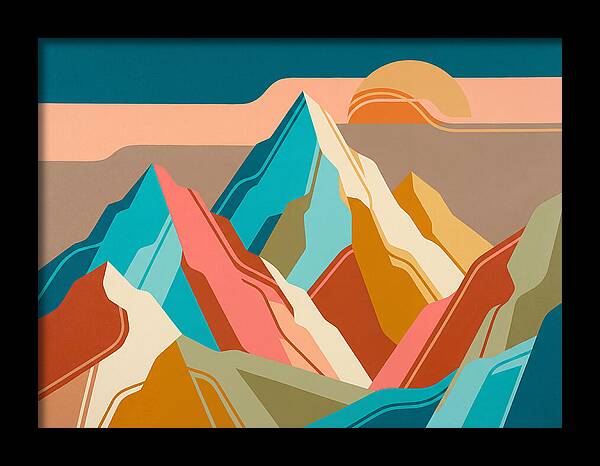 Majestic Peaks In Abstract Harmony