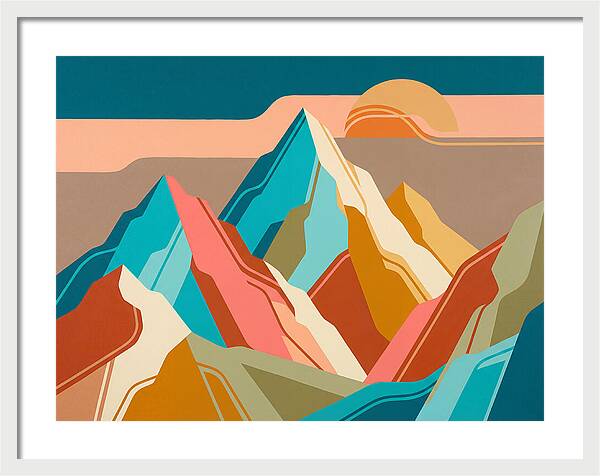 Majestic Peaks In Abstract Harmony