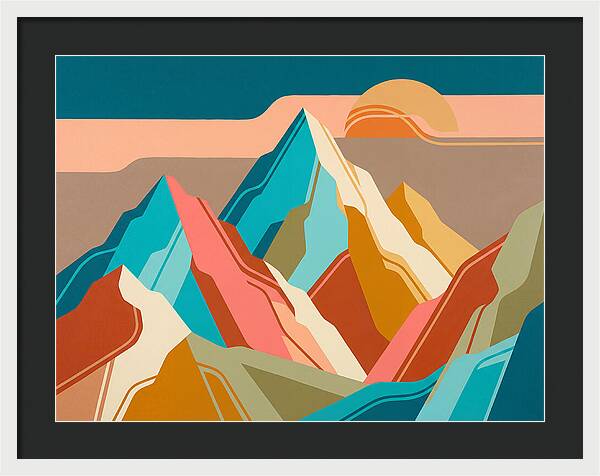 Majestic Peaks In Abstract Harmony