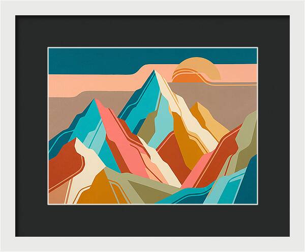 Majestic Peaks In Abstract Harmony
