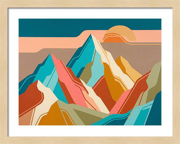Majestic Peaks In Abstract Harmony