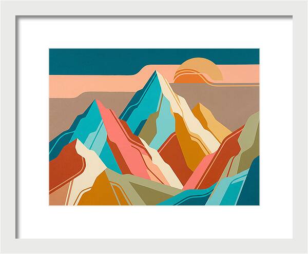 Majestic Peaks In Abstract Harmony