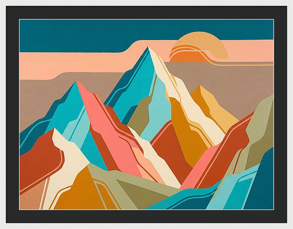 Majestic Peaks In Abstract Harmony