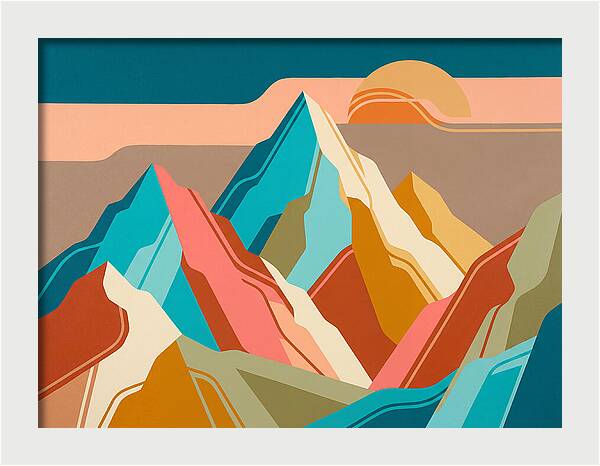 Majestic Peaks In Abstract Harmony