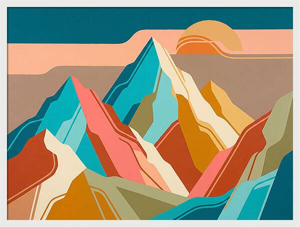 Majestic Peaks In Abstract Harmony