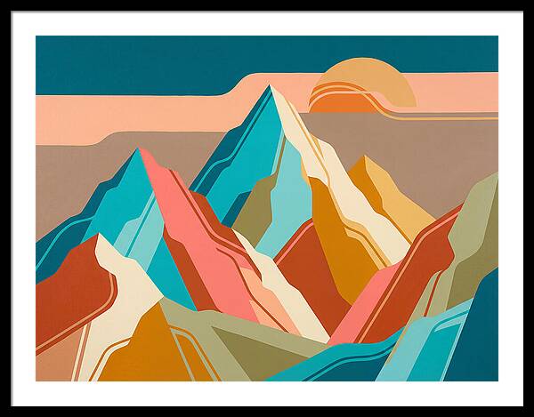 Majestic Peaks In Abstract Harmony