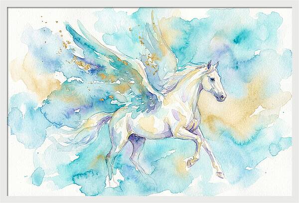 Majestic Pegasus In Watercolor
