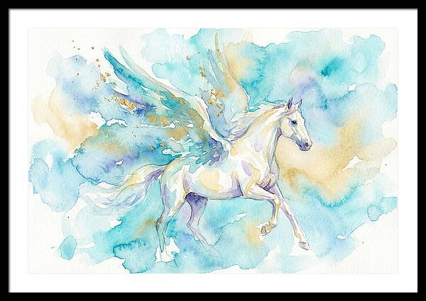 Majestic Pegasus In Watercolor