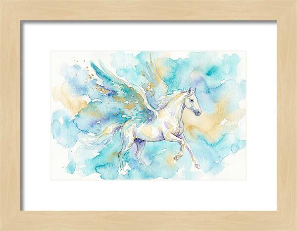 Majestic Pegasus In Watercolor