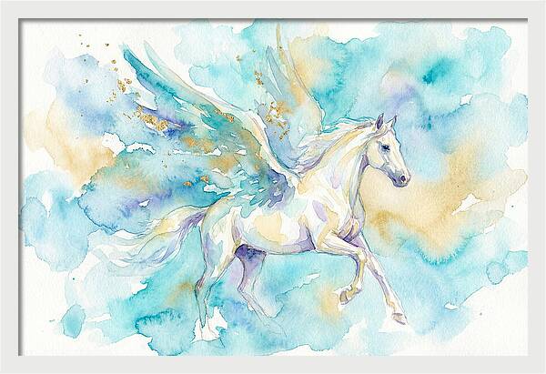 Majestic Pegasus In Watercolor