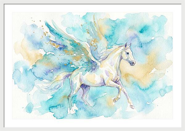 Majestic Pegasus In Watercolor