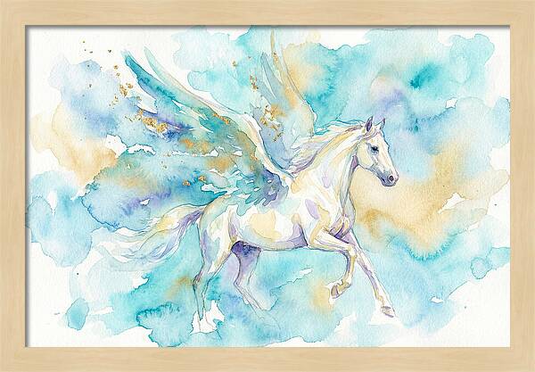 Majestic Pegasus In Watercolor