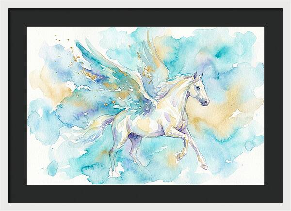 Majestic Pegasus In Watercolor