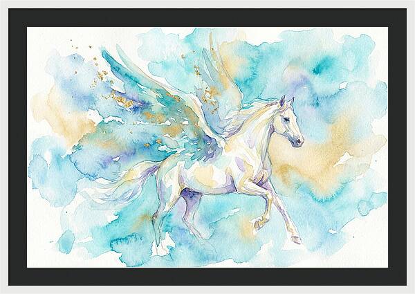 Majestic Pegasus In Watercolor