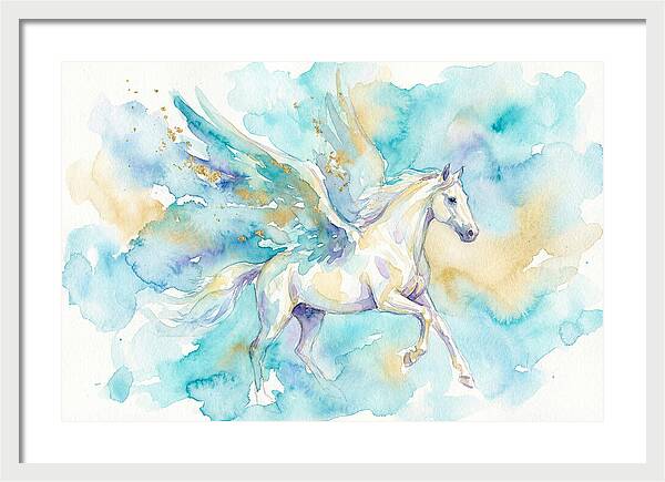 Majestic Pegasus In Watercolor