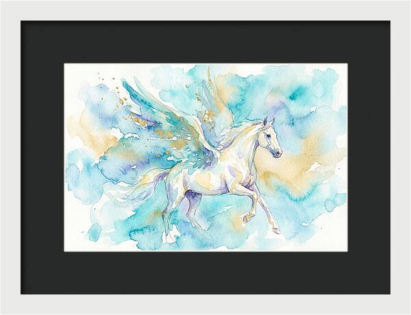 Majestic Pegasus In Watercolor