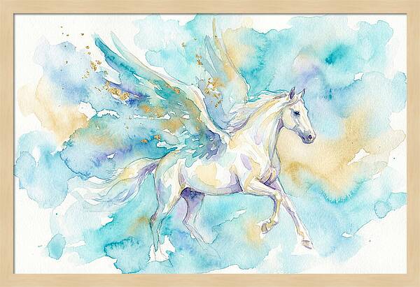 Majestic Pegasus In Watercolor