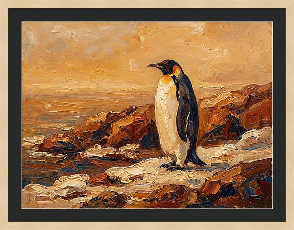 Majestic Penguin By The Shore