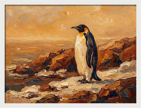 Majestic Penguin By The Shore
