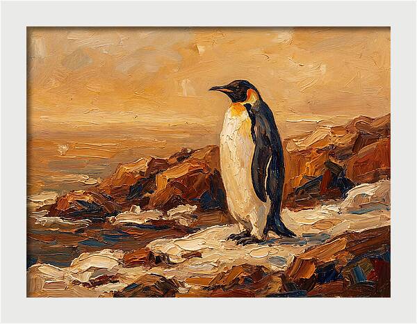 Majestic Penguin By The Shore