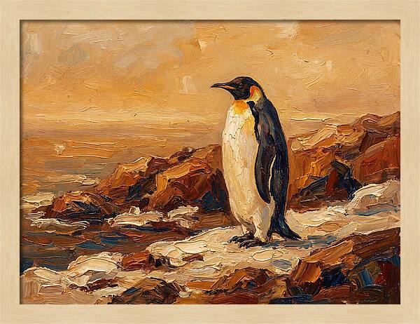 Majestic Penguin By The Shore