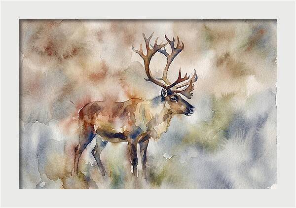 Majestic Reindeer In Watercolor