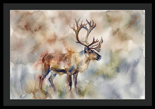 Majestic Reindeer In Watercolor