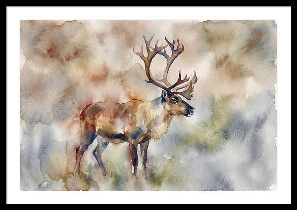 Majestic Reindeer In Watercolor