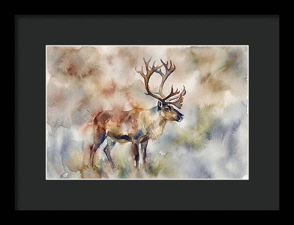Majestic Reindeer In Watercolor
