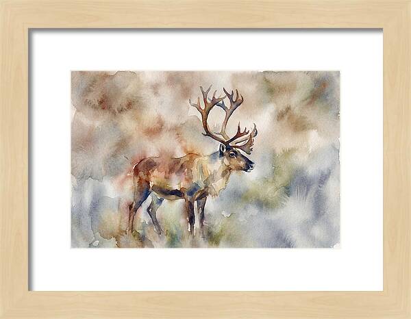 Majestic Reindeer In Watercolor