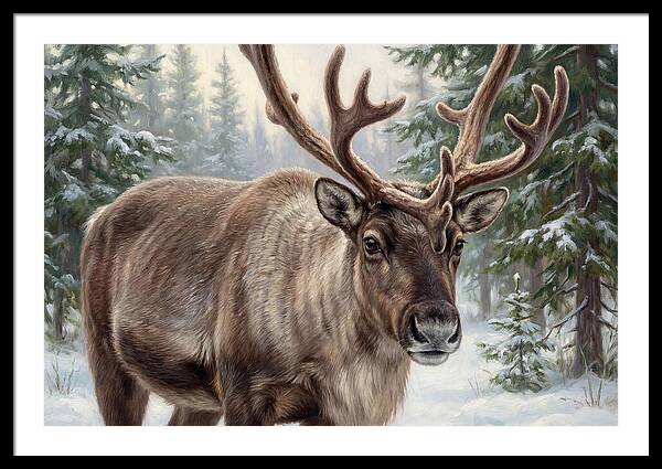 Majestic Reindeer In Winter